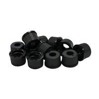 8 mm Wide-Lip Black Screw Cap (100/pk) 